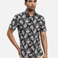 ColorPlus Regular Fit Printed Black Shirt