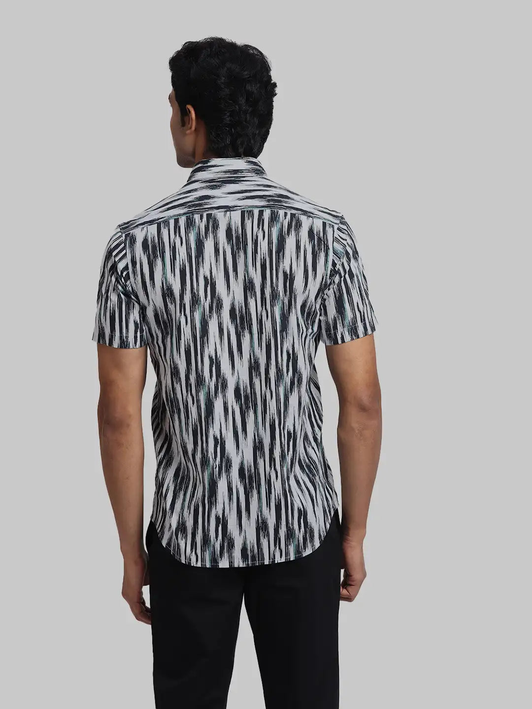 ColorPlus Regular Fit Checkered Black Shirt