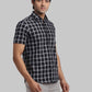 ColorPlus Regular Fit Checkered Dark Grey Shirt