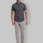 ColorPlus Regular Fit Checkered Dark Grey Shirt