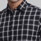 ColorPlus Regular Fit Checkered Dark Grey Shirt