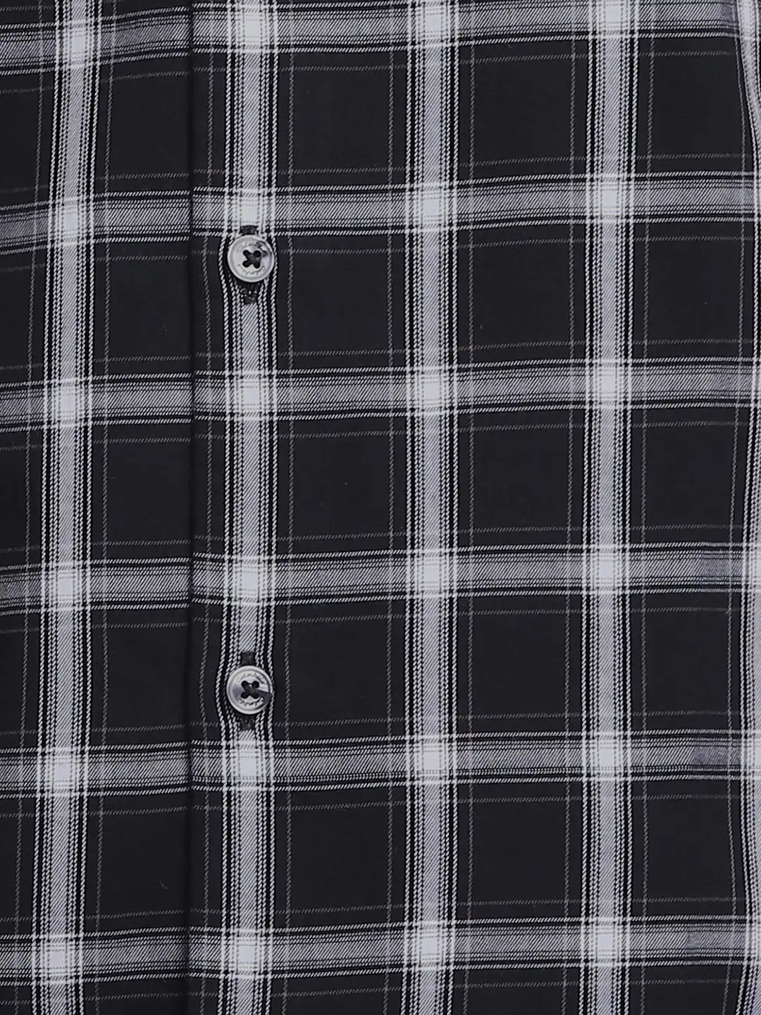 ColorPlus Regular Fit Checkered Dark Grey Shirt