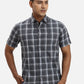 ColorPlus Regular Fit Striped Dark Grey Shirt