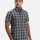 ColorPlus Regular Fit Striped Dark Grey Shirt
