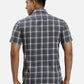 ColorPlus Regular Fit Striped Dark Grey Shirt