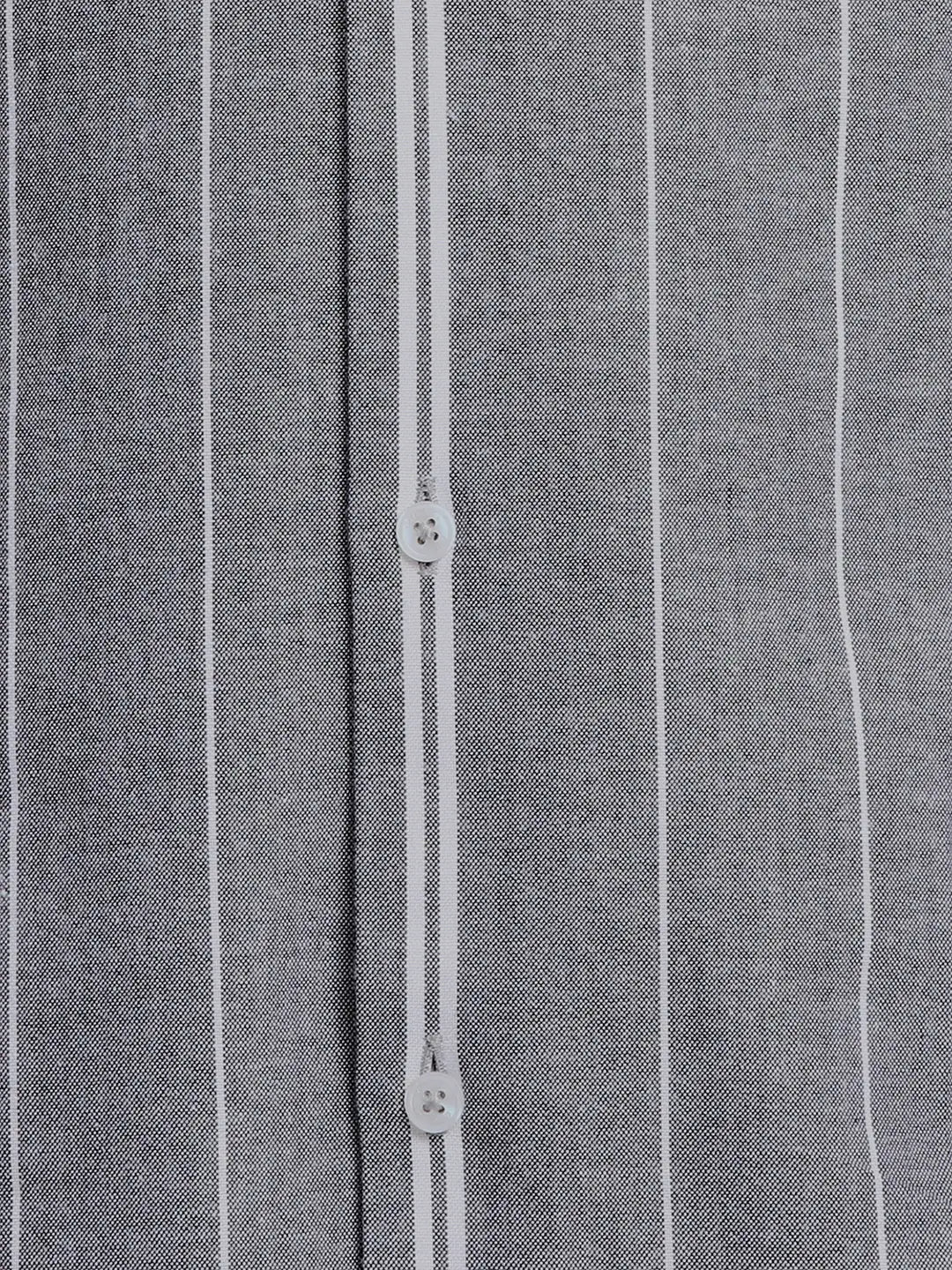 ColorPlus Regular Fit Striped Black Shirt