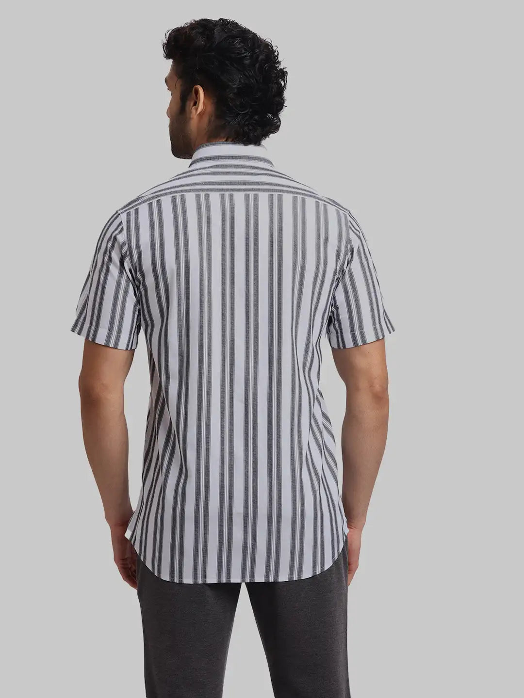 ColorPlus Regular Fit Checkered Medium Orange Shirt