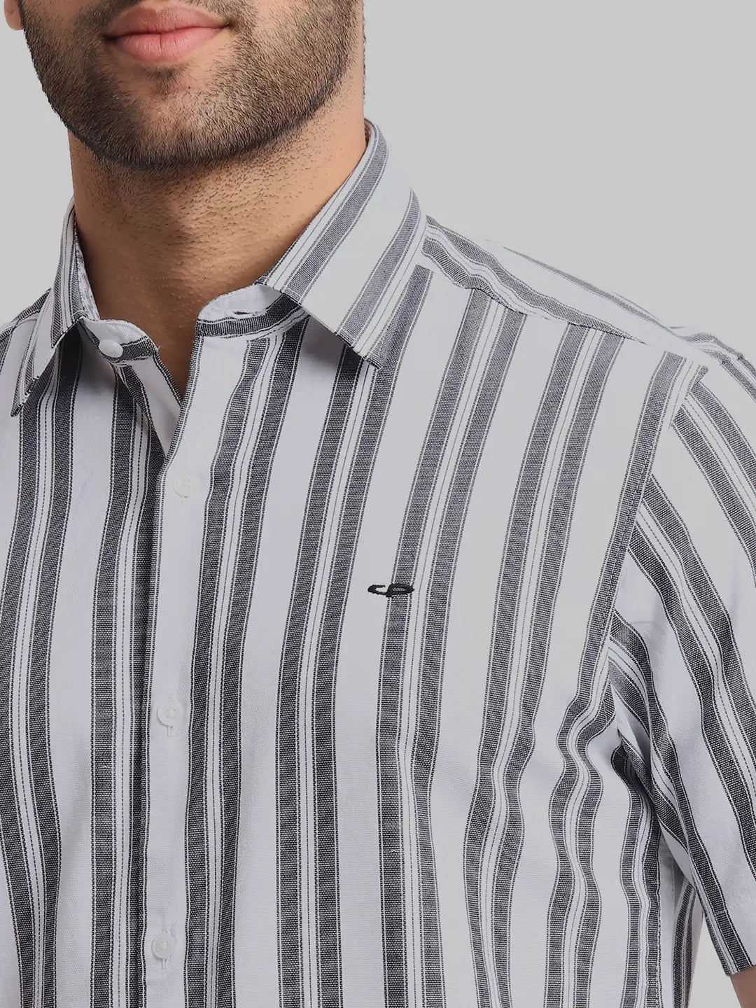 ColorPlus Regular Fit Checkered Medium Orange Shirt