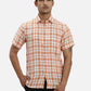 ColorPlus Regular Fit Checkered Medium Green Shirt