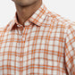 ColorPlus Regular Fit Checkered Medium Green Shirt