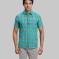 ColorPlus Regular Fit Checkered Medium Orange Shirt