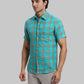 ColorPlus Regular Fit Checkered Medium Orange Shirt