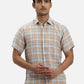 ColorPlus Regular Fit Checkered Dark Green Shirt