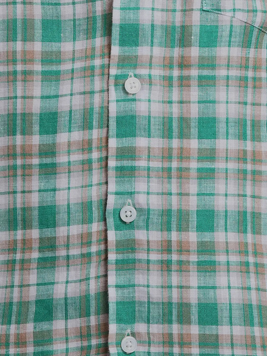 ColorPlus Regular Fit Checkered Dark Brown Shirt