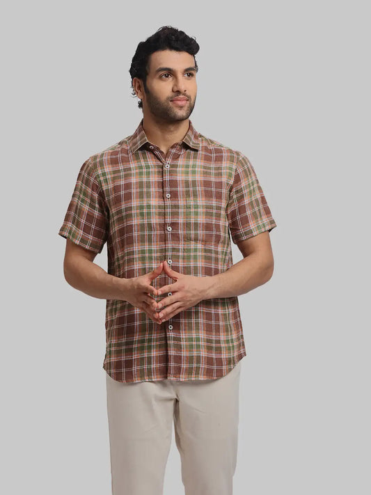 ColorPlus Regular Fit Striped White Shirt