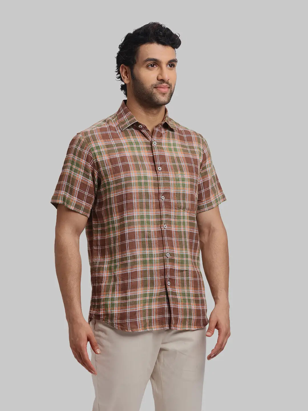 ColorPlus Regular Fit Striped White Shirt
