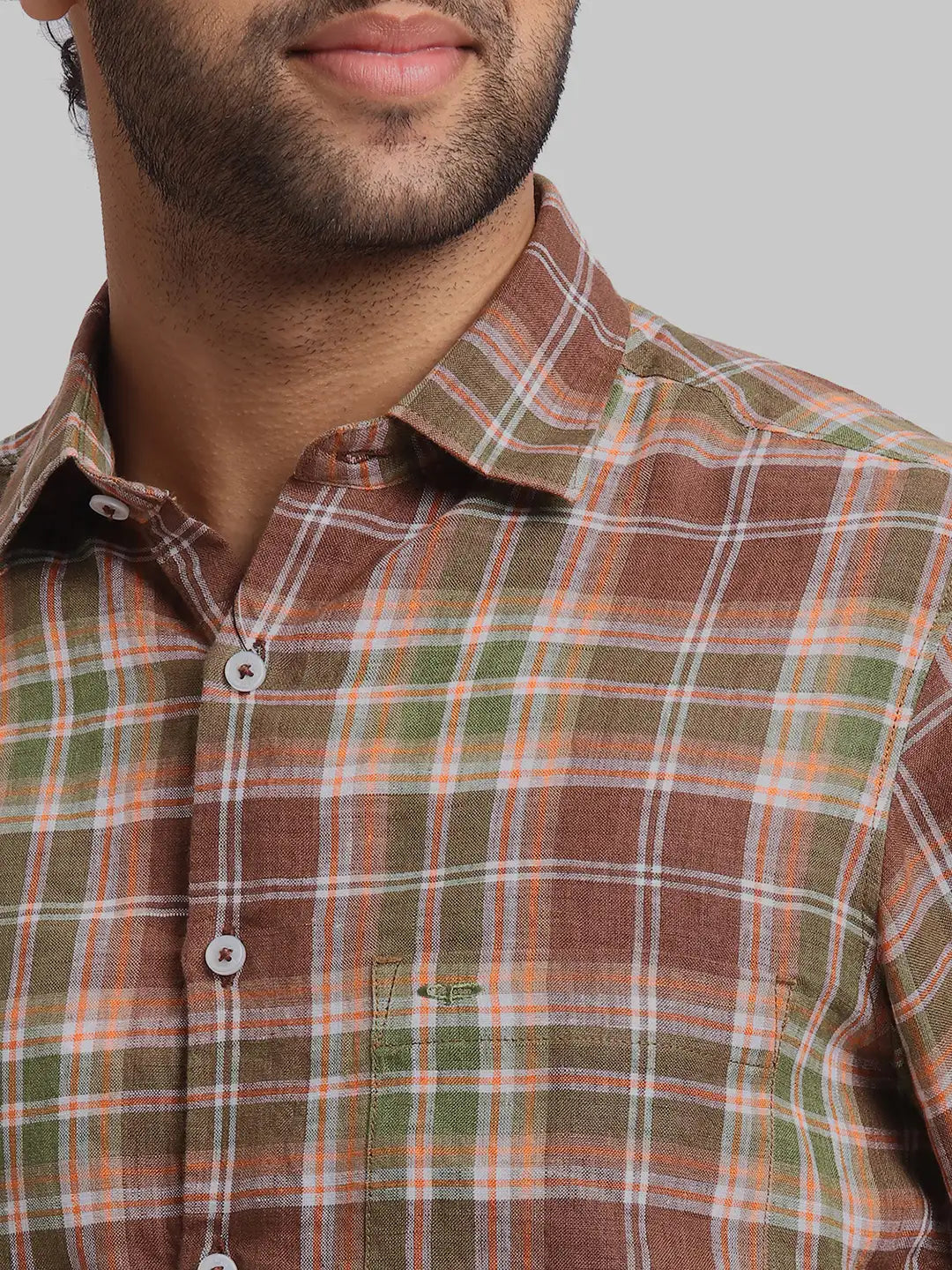 ColorPlus Regular Fit Striped White Shirt