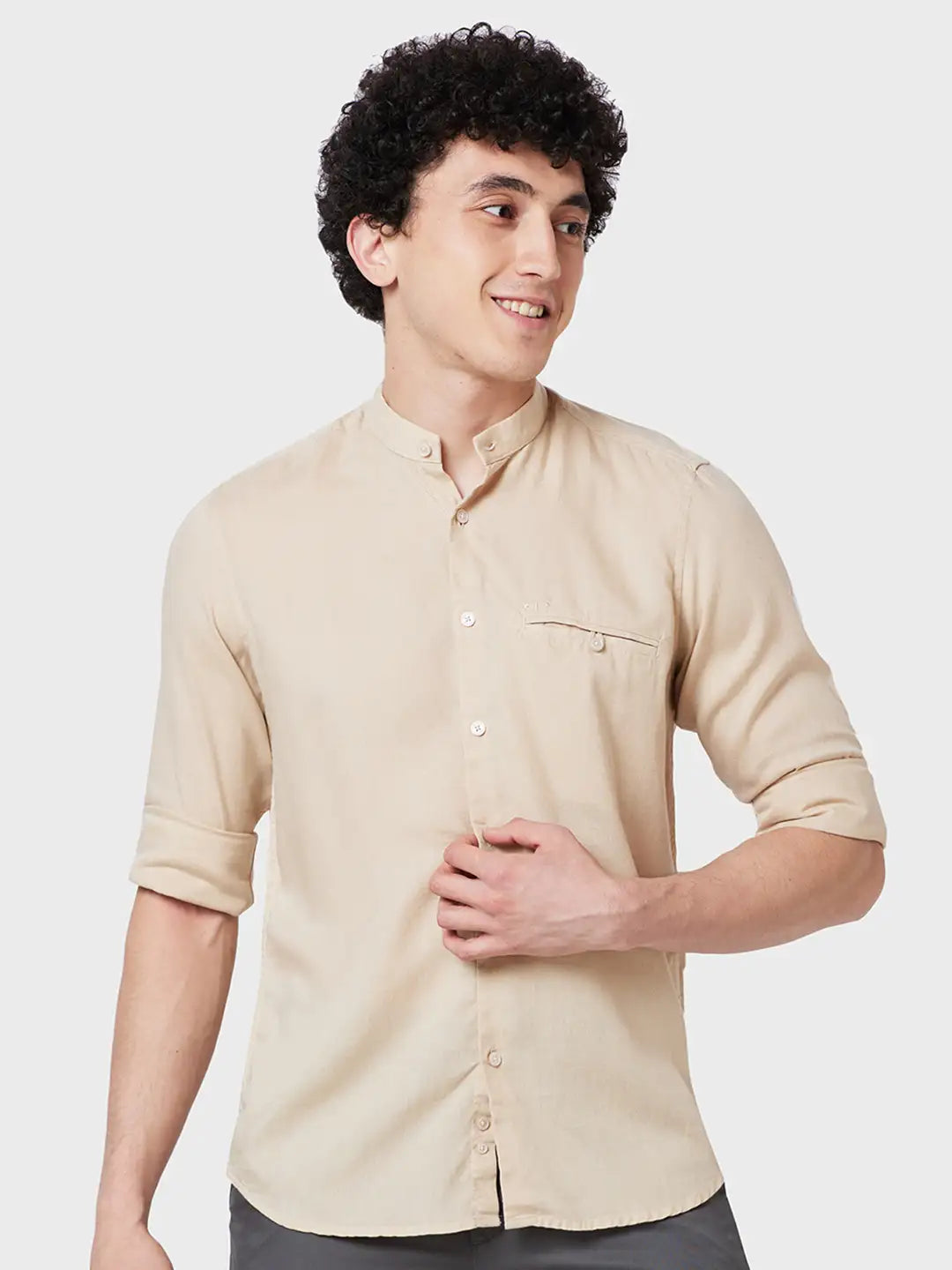 Men Tailored Fit Blue Shirt