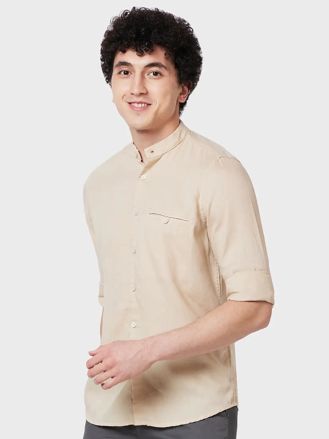 Men Tailored Fit Blue Shirt