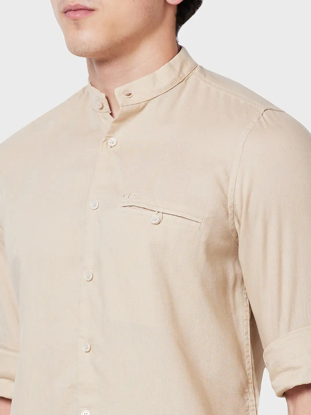 Men Tailored Fit Blue Shirt