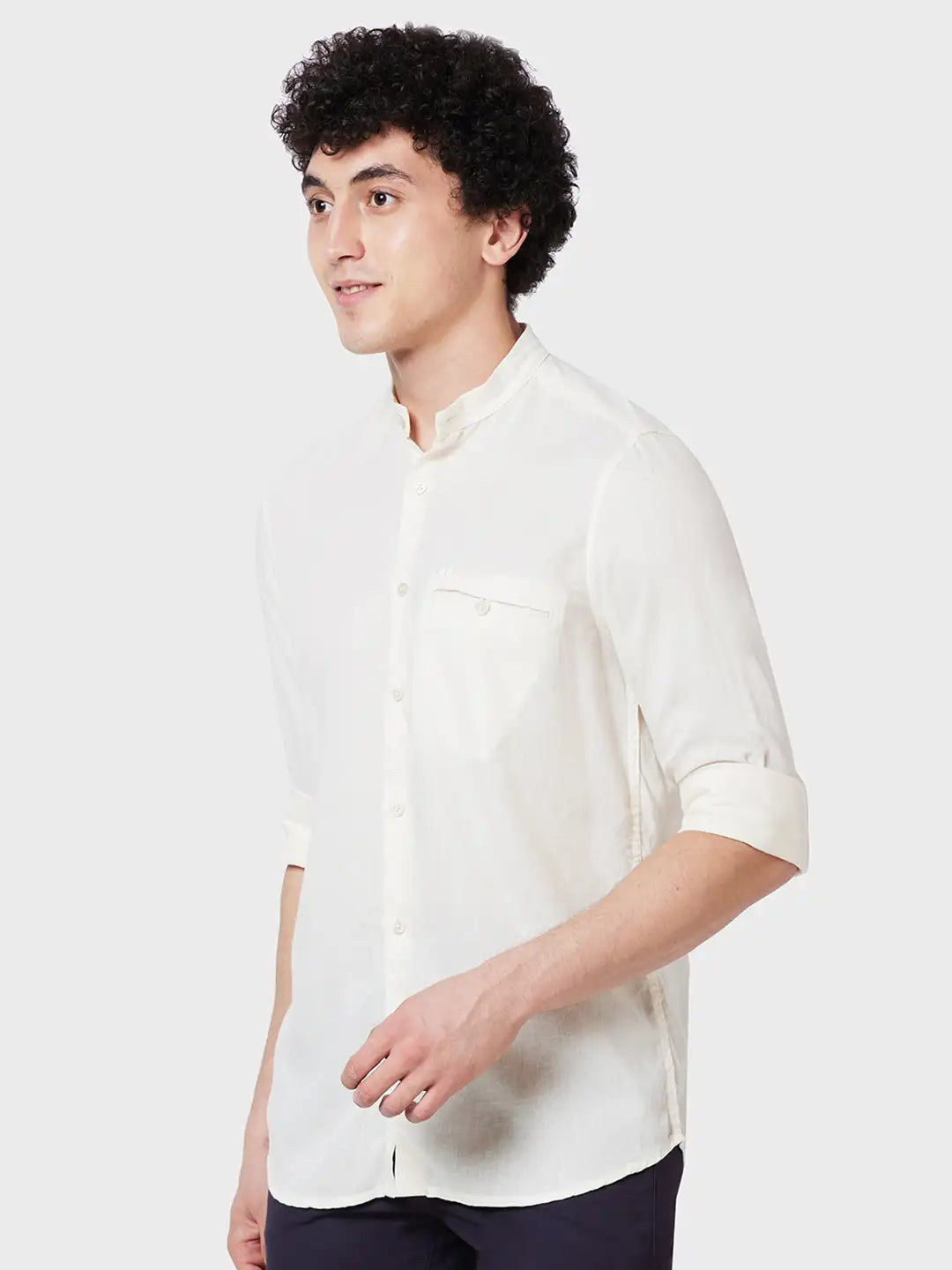 Men Tailored Fit Brown Shirt