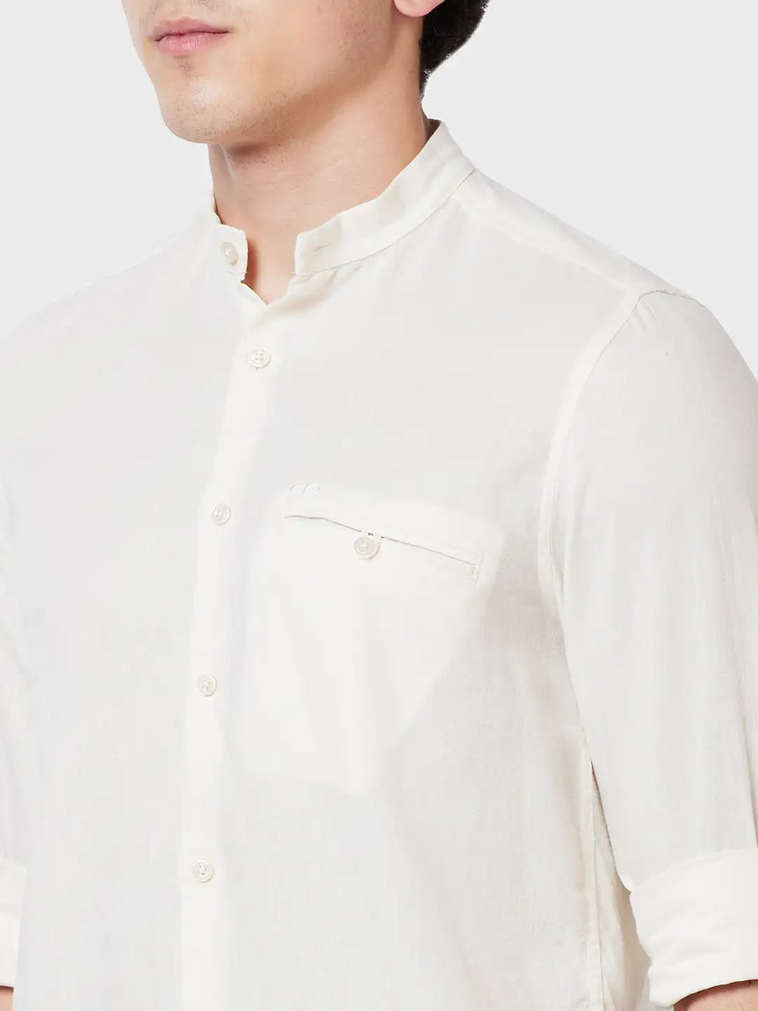 Men Tailored Fit Brown Shirt