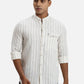 ColorPlus Regular Fit Striped Light Green Shirt