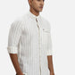 ColorPlus Regular Fit Striped Light Green Shirt