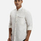 ColorPlus Regular Fit Striped Light Green Shirt