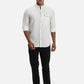 ColorPlus Regular Fit Striped Light Green Shirt