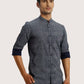 ColorPlus Regular Fit Printed Medium Green Shirt