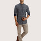 ColorPlus Regular Fit Printed Medium Green Shirt