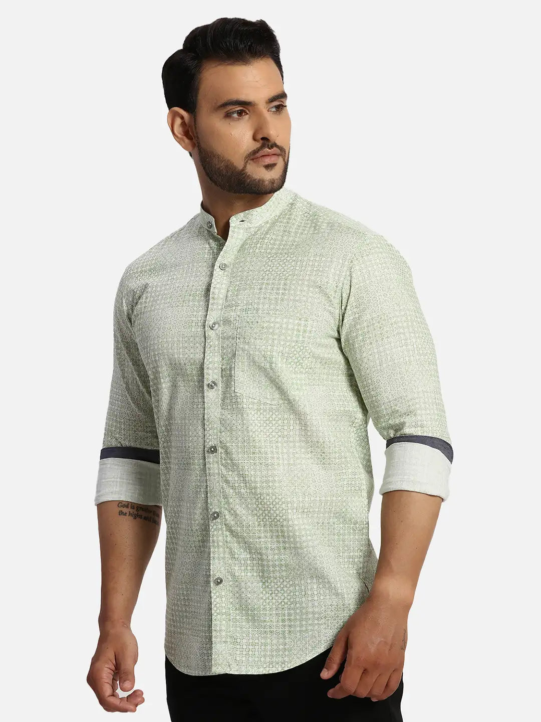 ColorPlus Slim Fit Solid Medium Green Trouser