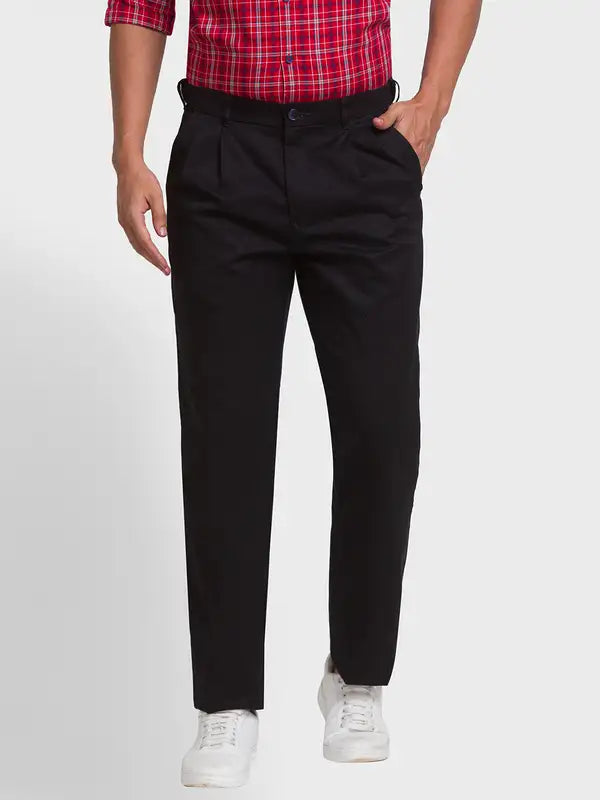 Men Custom Fit Brown Trouser