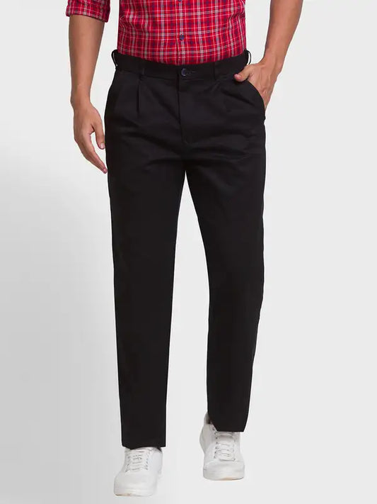 Men Custom Fit Brown Trouser