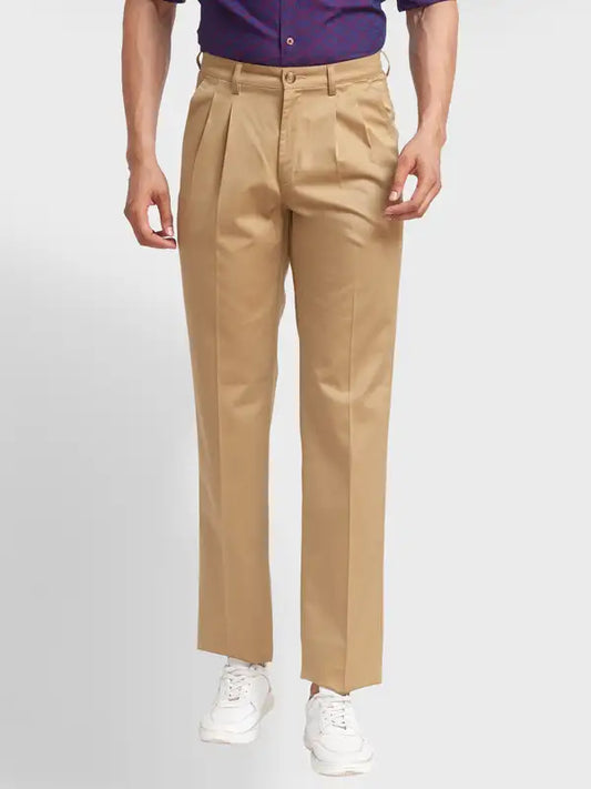 Men Regular Fit Green Chinos