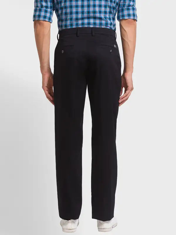 Men Regular Fit Black Chinos