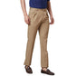 Men Blue Contemporary Fit Solid Piece Dyed Cotton Blend Trouser