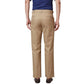 Men Blue Contemporary Fit Solid Piece Dyed Cotton Blend Trouser