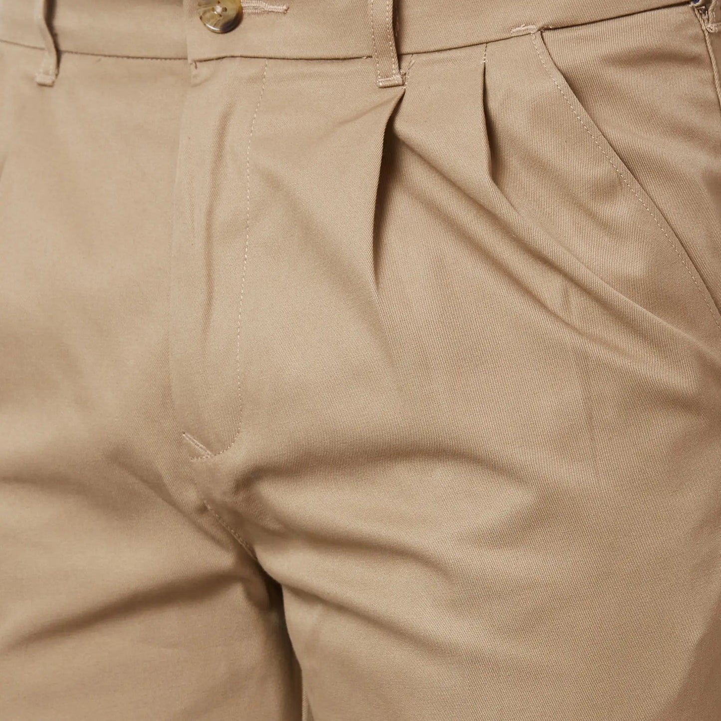 Men Blue Contemporary Fit Solid Piece Dyed Cotton Blend Trouser