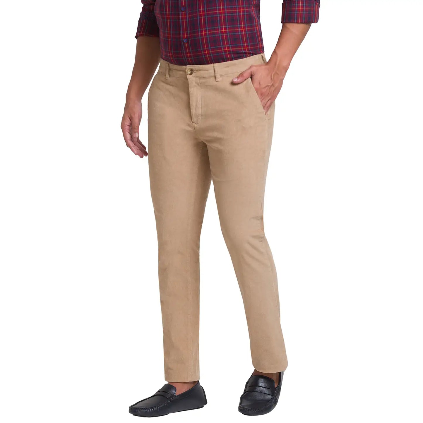 Men Contemporary Fit Dark Grey Trouser