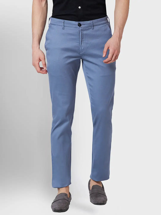 Men Contemporary Fit Grey Trouser
