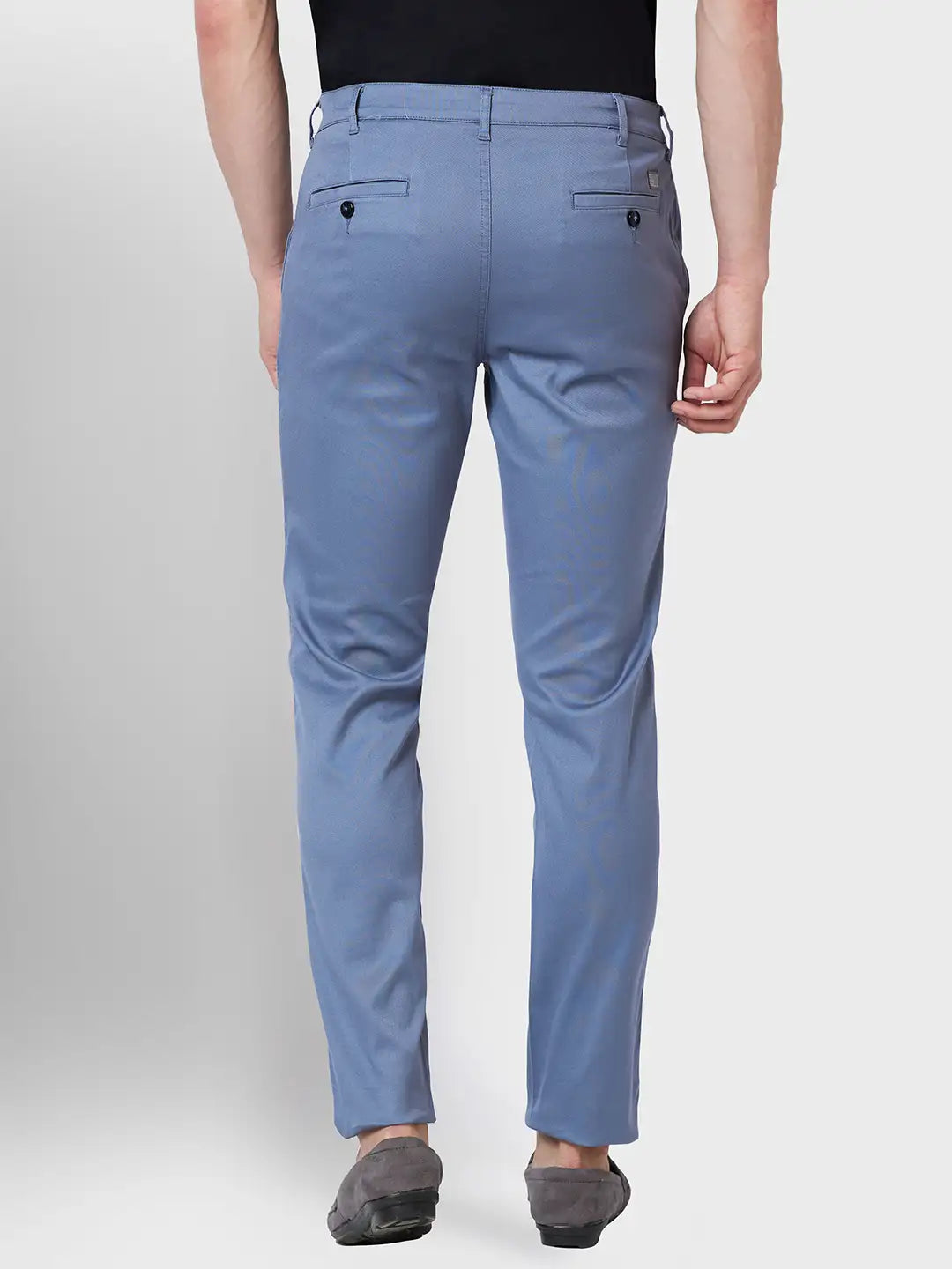 Men Contemporary Fit Grey Trouser