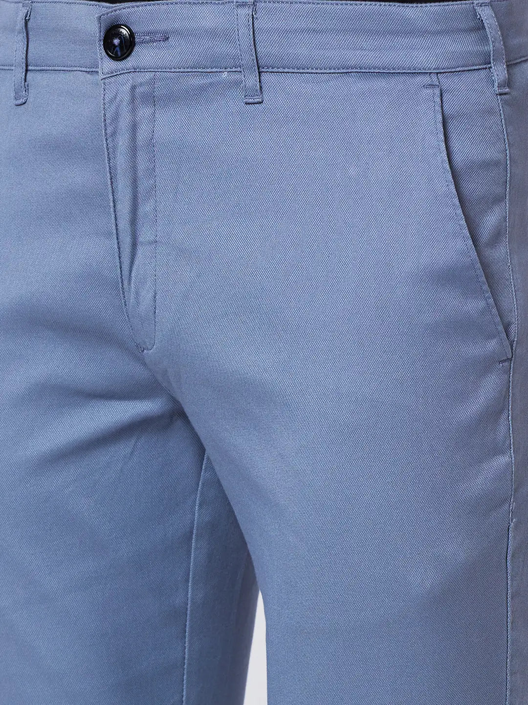 Men Contemporary Fit Grey Trouser