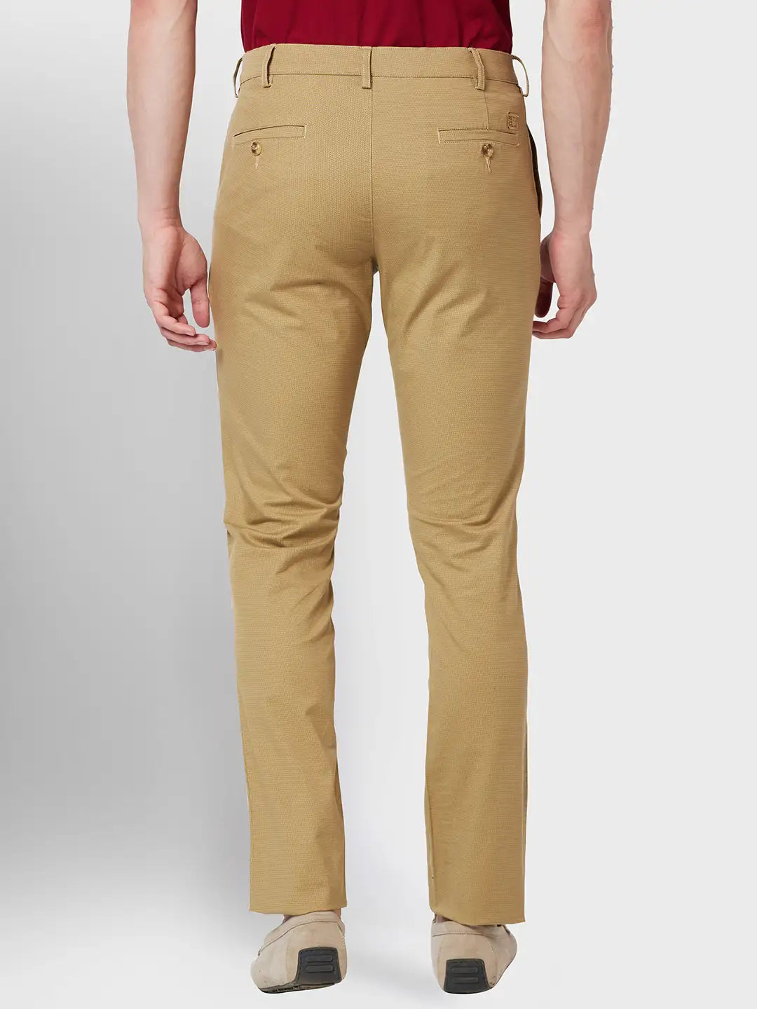 Men Contemporary Fit Grey Trouser