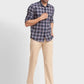 Men Regular Fit Khaki Trouser