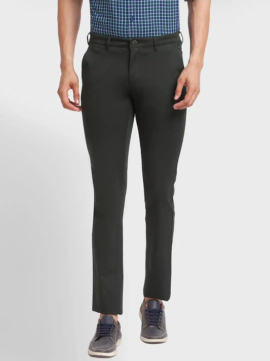 Men Regular Fit Fawn Trouser