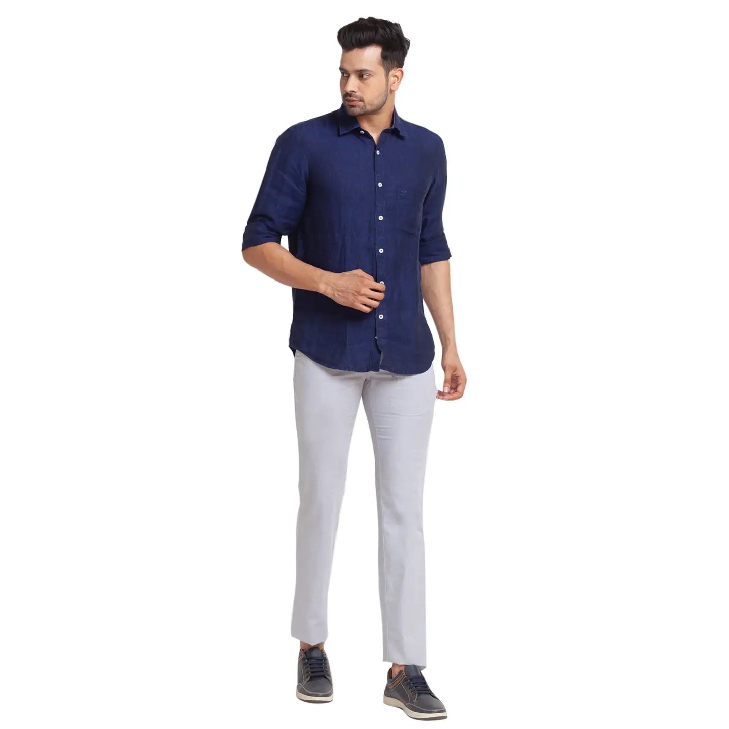 Men Regular Fit Green Trouser