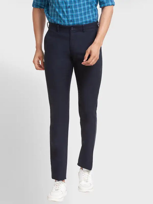 Men Regular Fit Grey Chinos