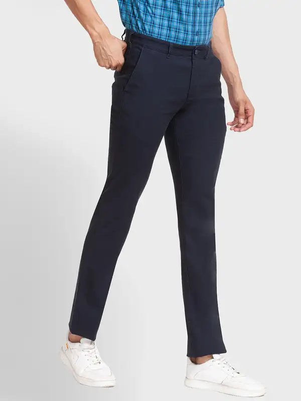 Men Regular Fit Grey Chinos